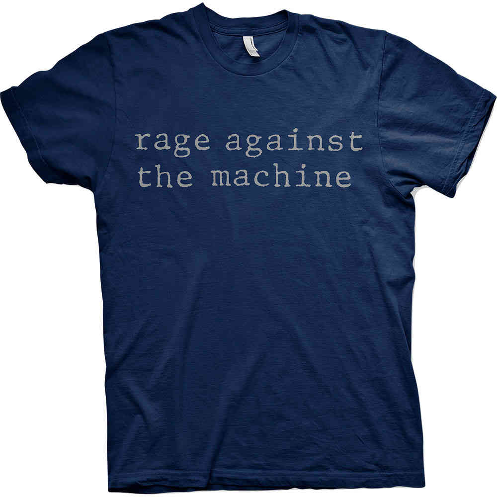 Rage Against The Machine - Original Logo Heren Tshirt - Blauw
